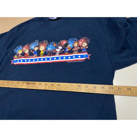 Peanuts Fourth of July Independence Day Navy Blue T-shirt Size Large - Picture 6 of 10